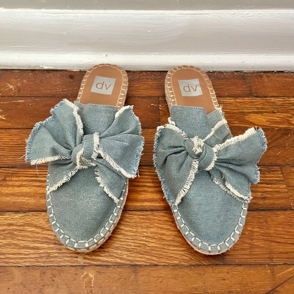 DV by Dolce Vita Women's Denim Bow Detail Shoes - Size 8